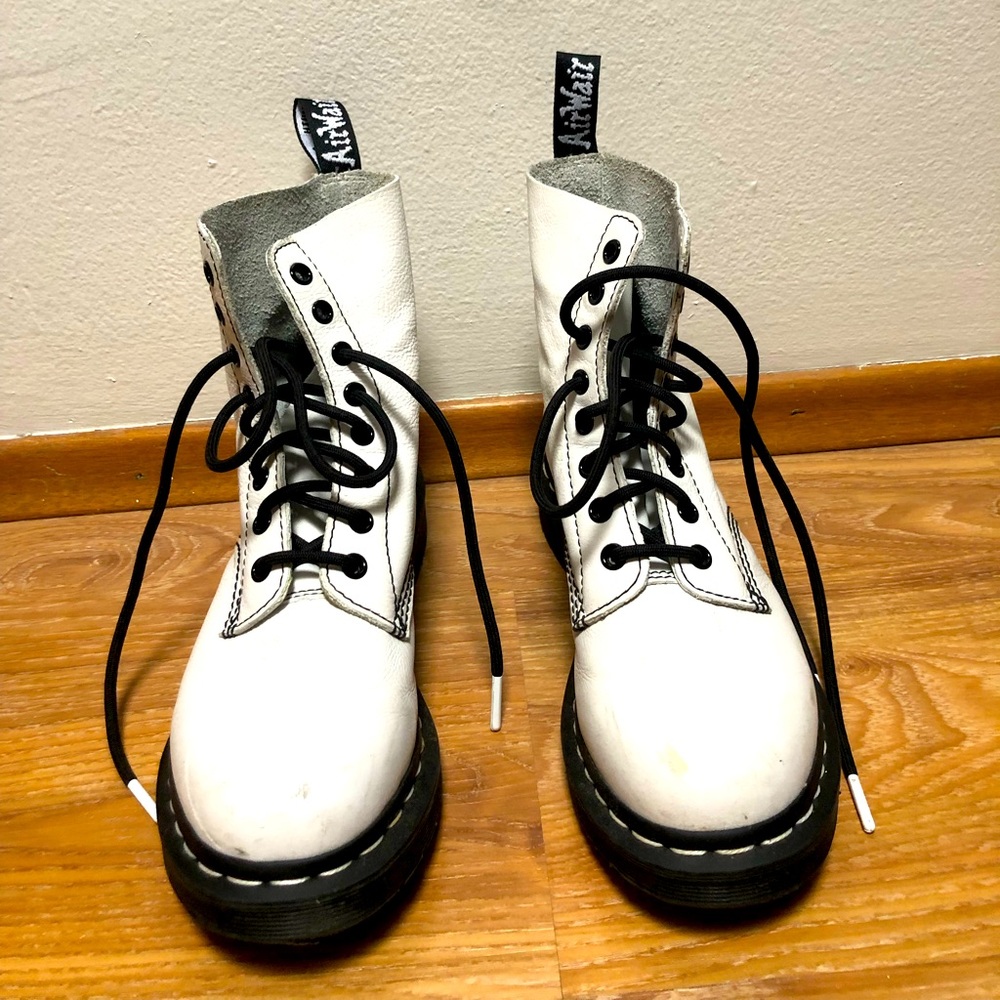 White doc martens size 7